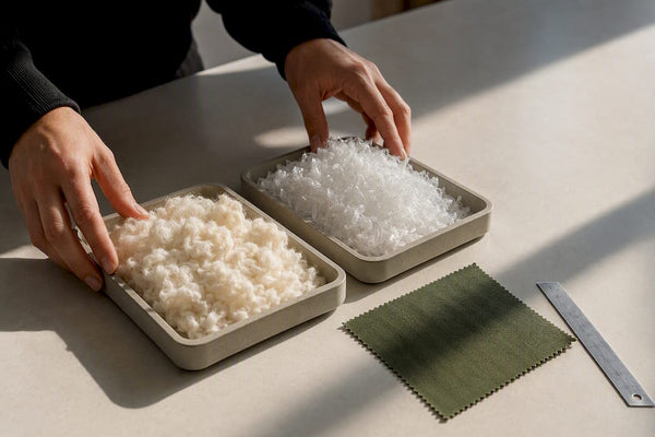 Bio-Baumwolle und recyceltes Polyester