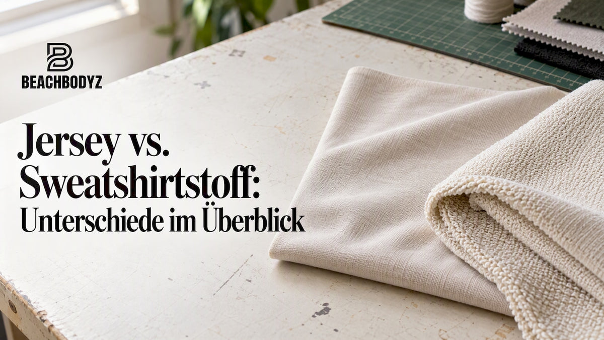 Jersey und Sweatstoff im direkten Vergleich
