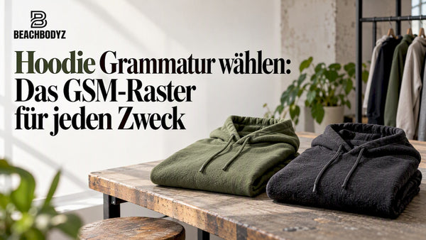 Zwei Hoodies aus unterschiedlich dickem Stoff