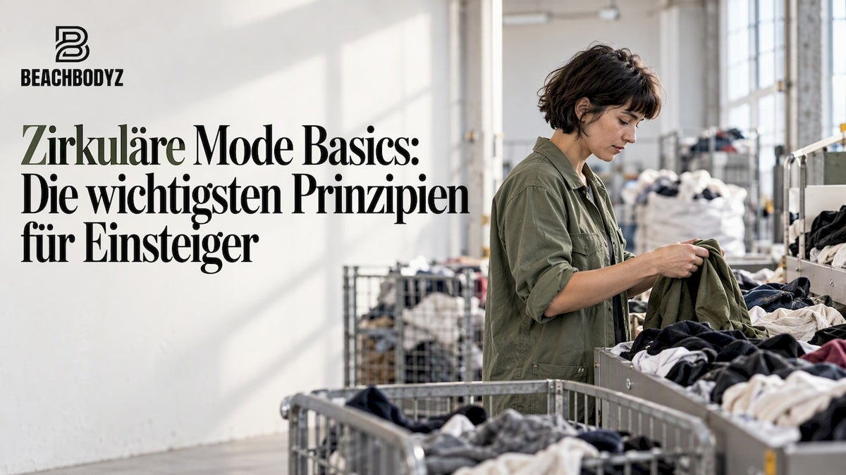 Im Textilzentrum sortiert eine Mitarbeiterin Kleidungsstücke, die gebraucht sind.