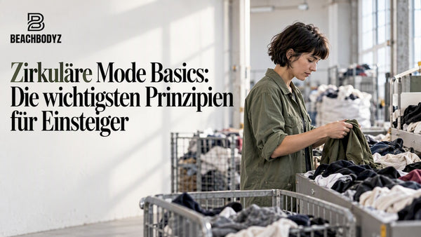 Im Textilzentrum sortiert eine Mitarbeiterin Kleidungsstücke, die gebraucht sind.