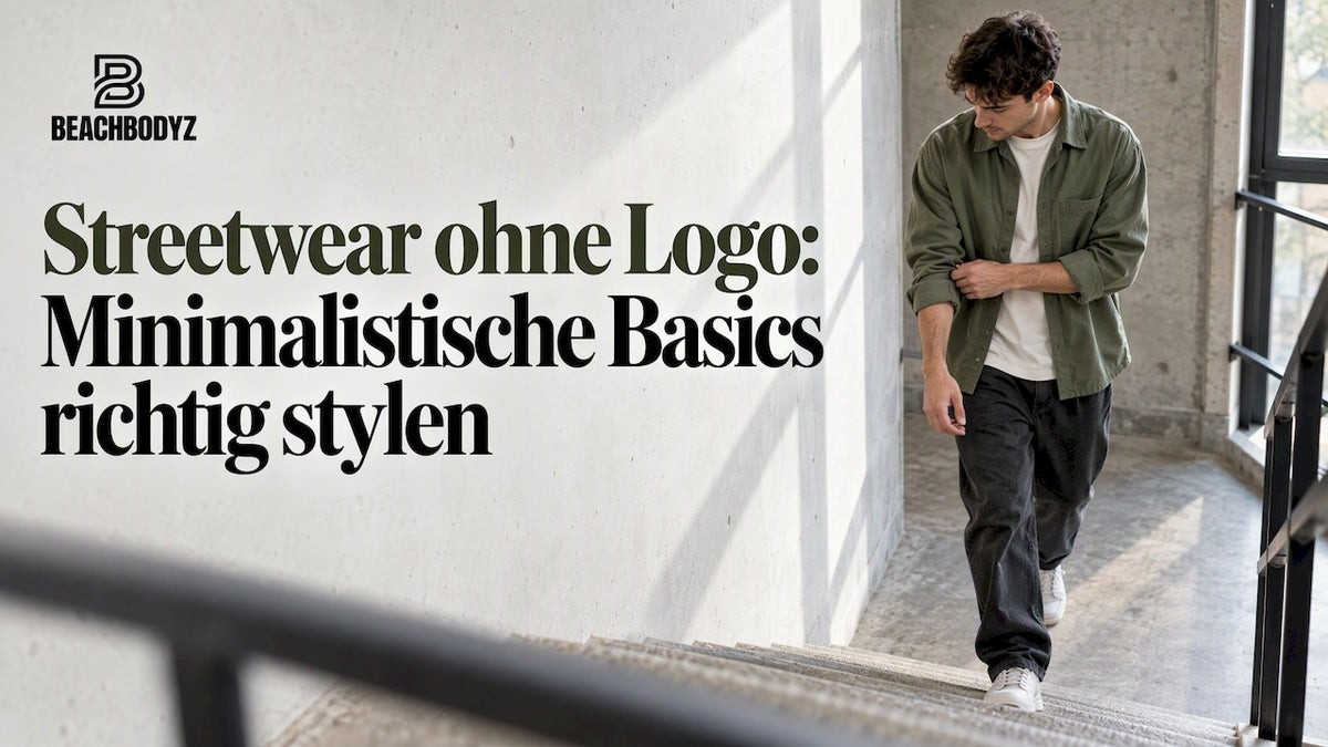 Logo-freie Streetwear im Treppenhaus