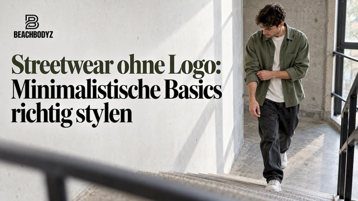 Logo-freie Streetwear im Treppenhaus