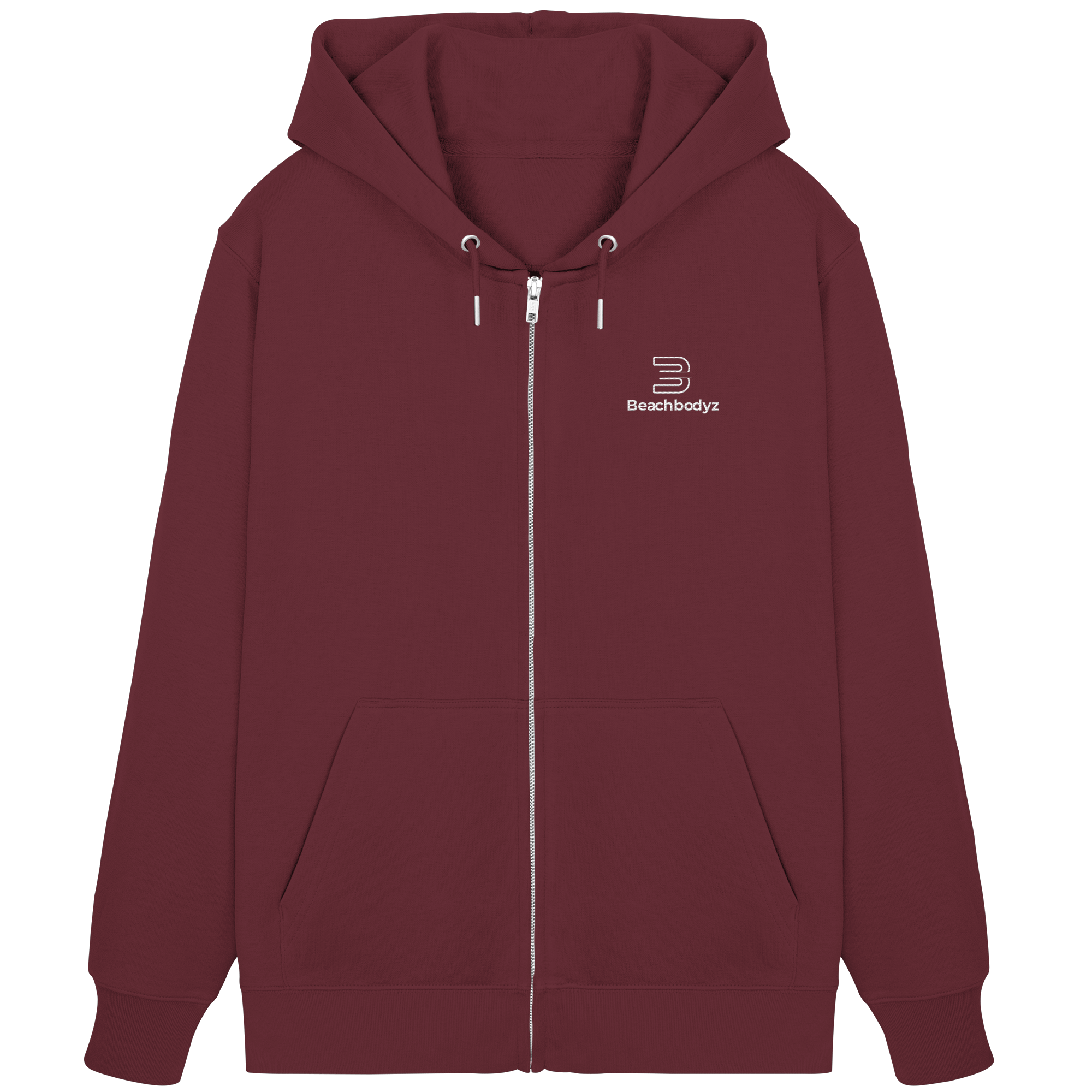 Exclusiv-Zipper (Stick) Ansicht - Zipper Hoodie Streetwear BeachBodyz