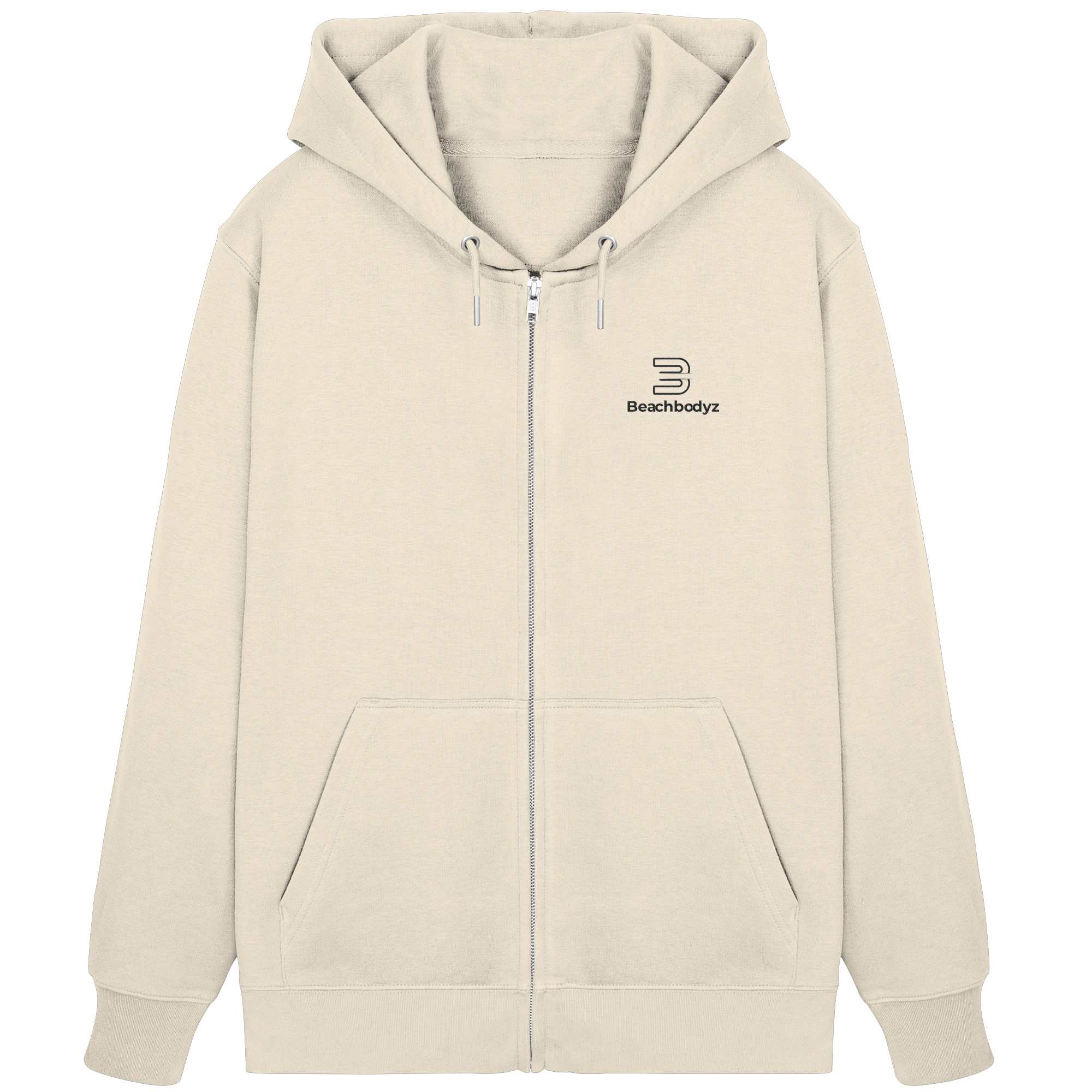 Premium-Zipper (Stick) Ansicht - Zipper Hoodie Streetwear BeachBodyz