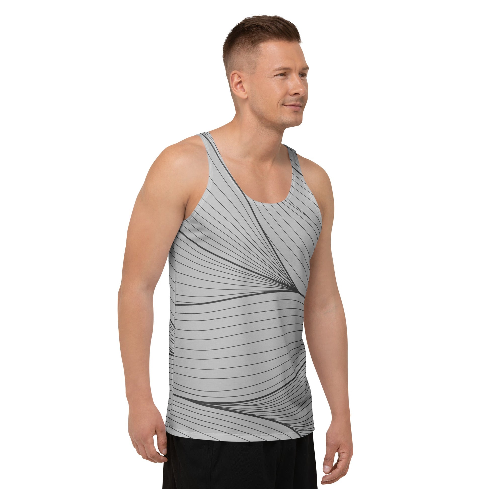 Unisex Tanktop „Vortex Spin“ – Dynamik trifft Style | BeachBodyz® Ansicht - T-Shirt Streetwear BeachBodyz