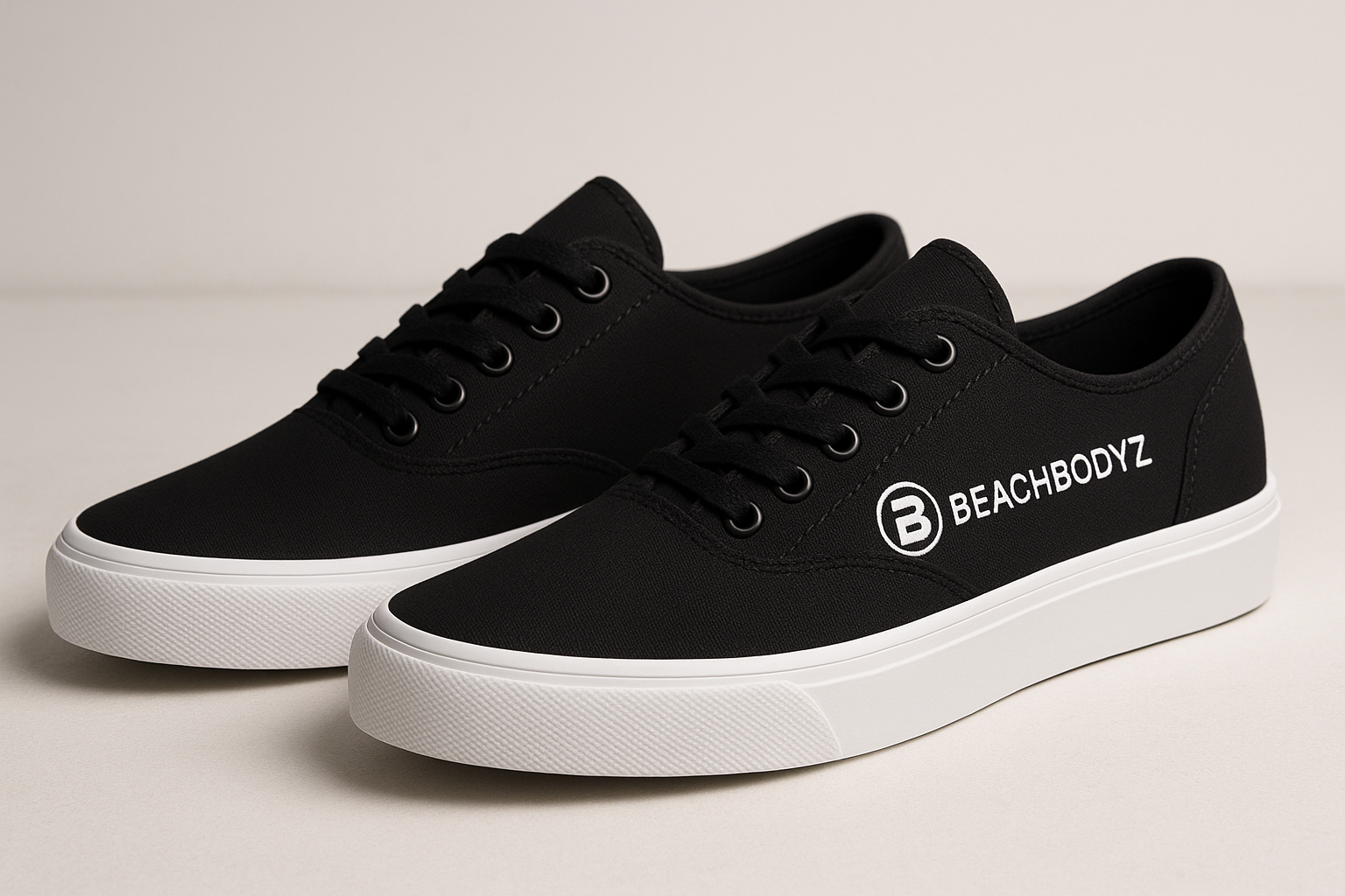 Canvas shoes in black color from brand BeachBodyz
