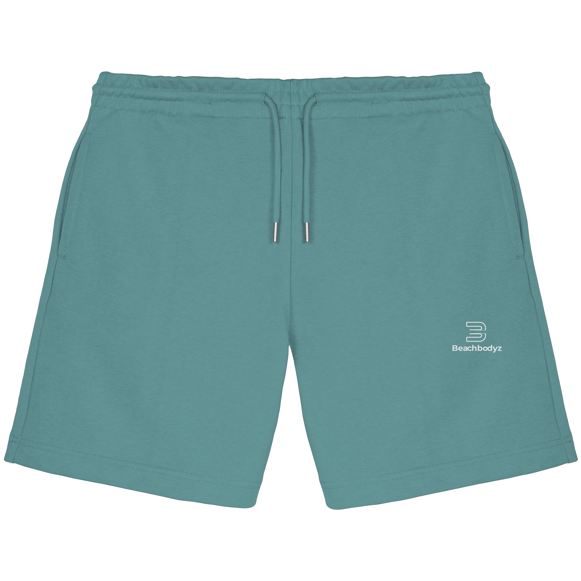 Identity - Jogger Shorts (stick) - Sportlich & Bequem | BeachBodyz® - Teal Monstera Front