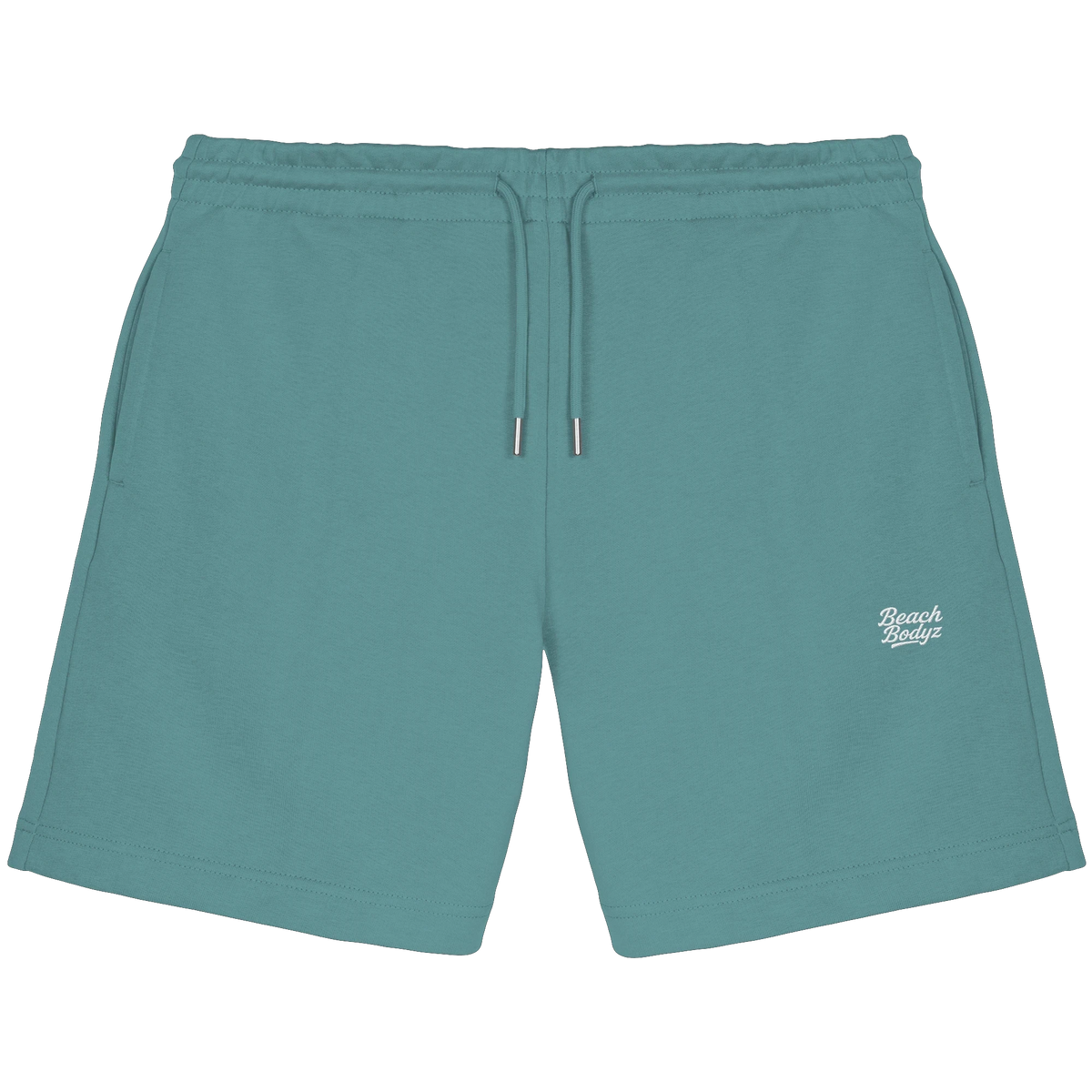 Signature-Jogger Shorts (stick) - Sportlich & Bequem | BeachBodyz® - Teal Monstera Front