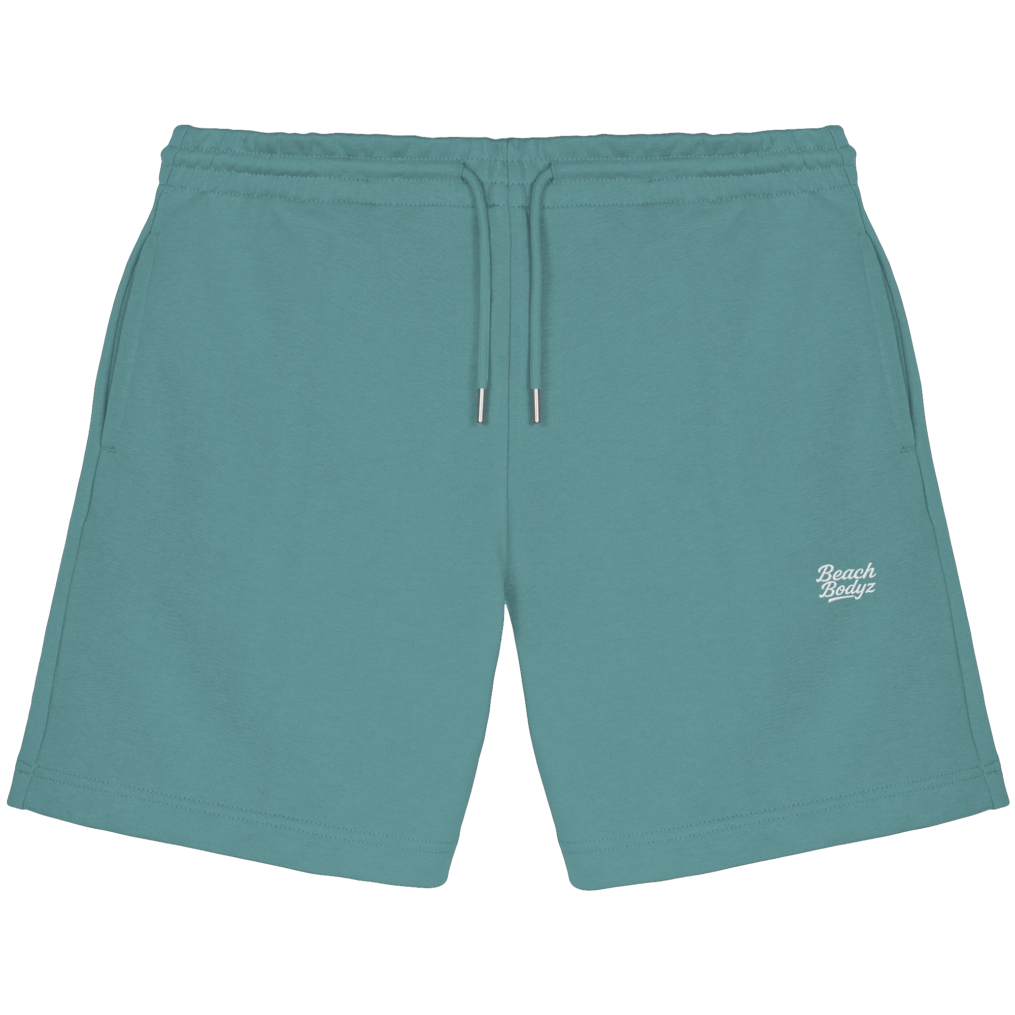 Signature-Jogger Shorts (stick) - Sportlich & Bequem | BeachBodyz® - Teal Monstera Front