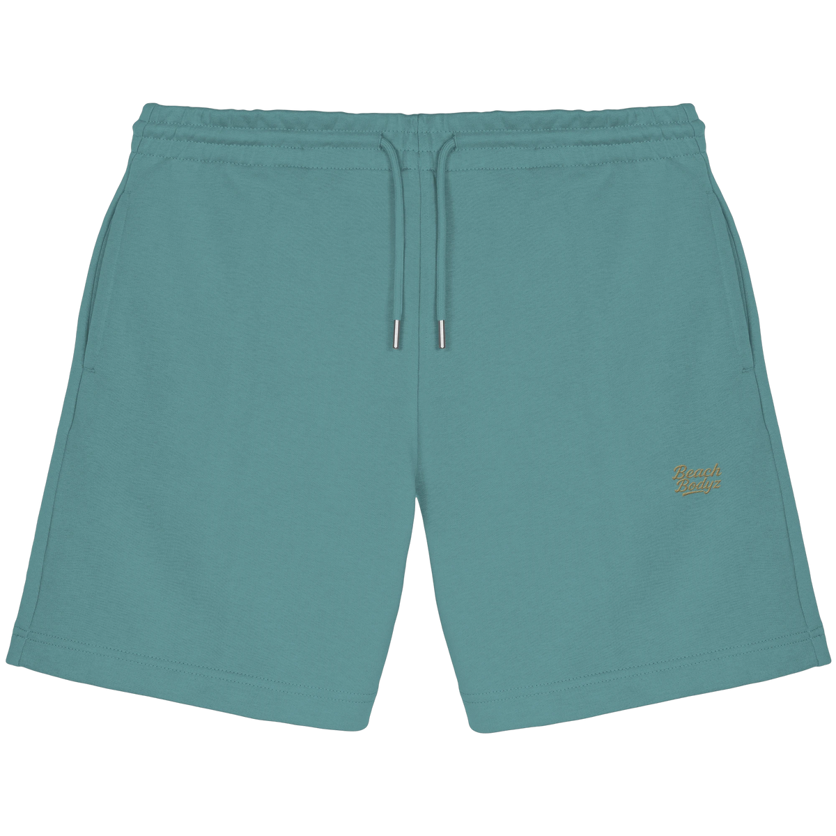Authentic - Jogger Shorts (Stick) - Sportlich & Bequem | BeachBodyz® - Teal Monstera Front