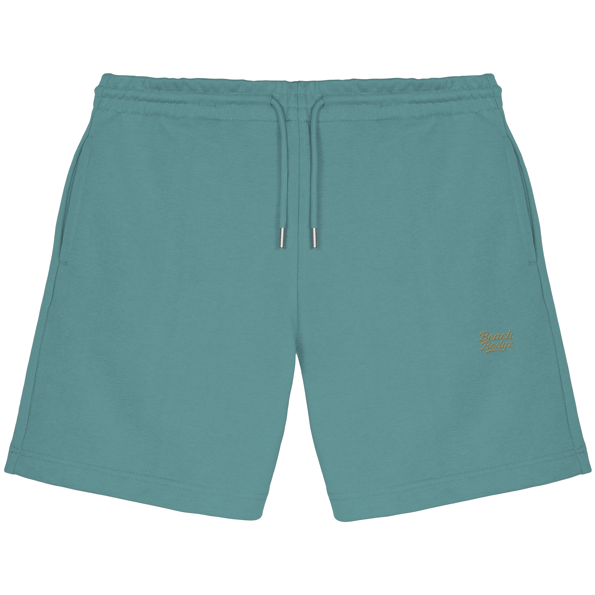 Authentic - Jogger Shorts (Stick) - Sportlich & Bequem | BeachBodyz® - Teal Monstera Front