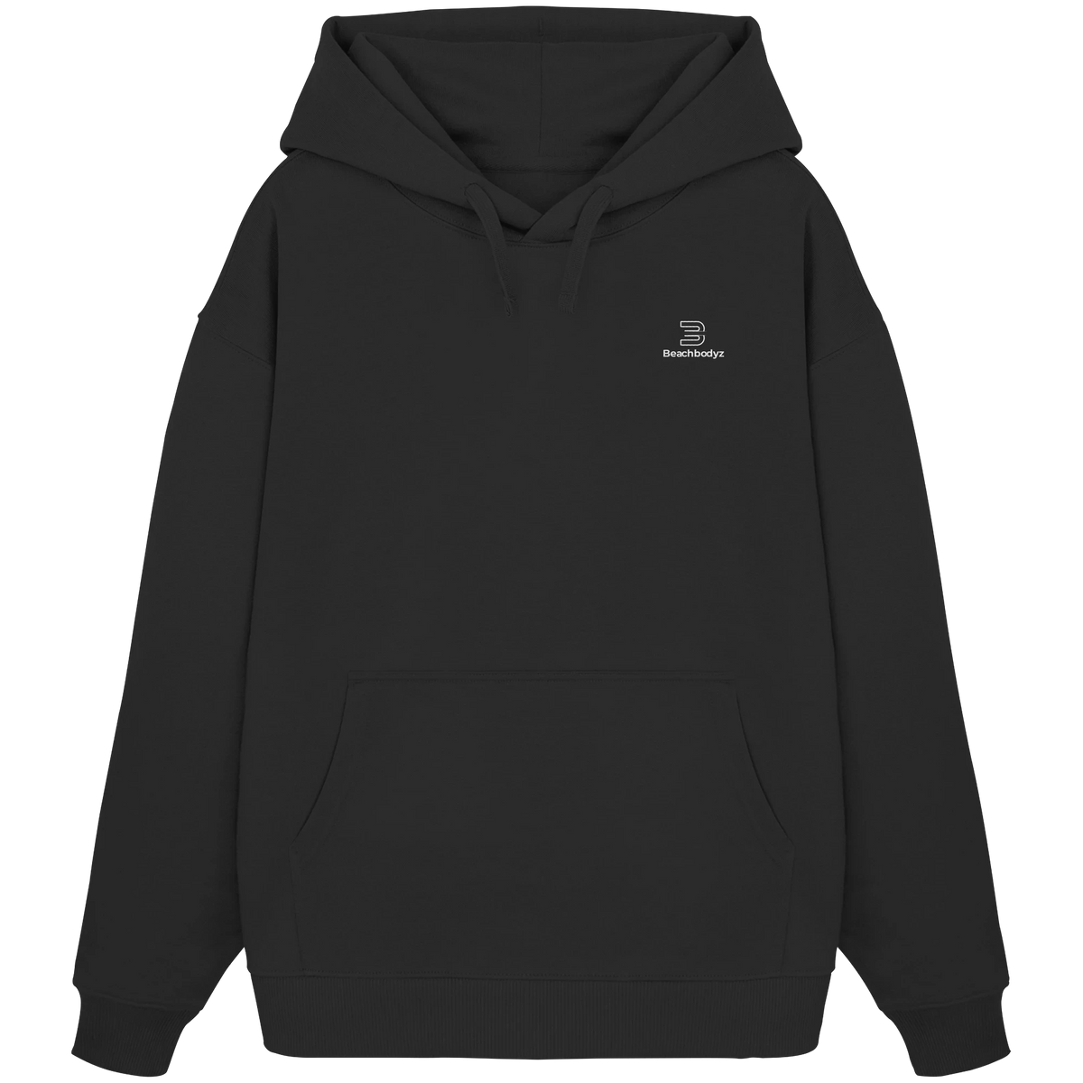 Identity-Oversize Hoodie (Stick) - Gemütlich & Stylisch | BeachBodyz® - Black Front
