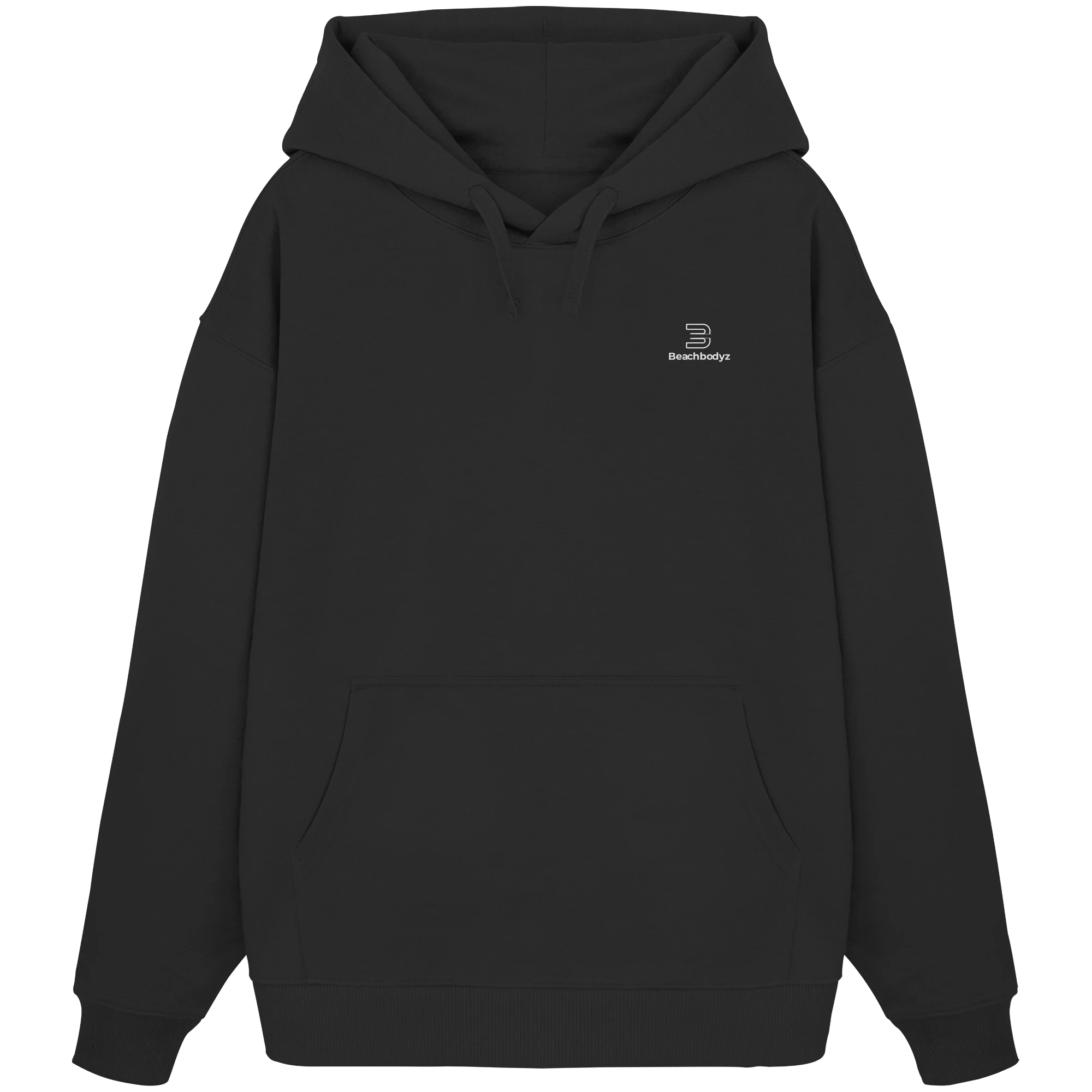 Identity-Oversize Hoodie (Stick) - Gemütlich & Stylisch | BeachBodyz® - Black Front