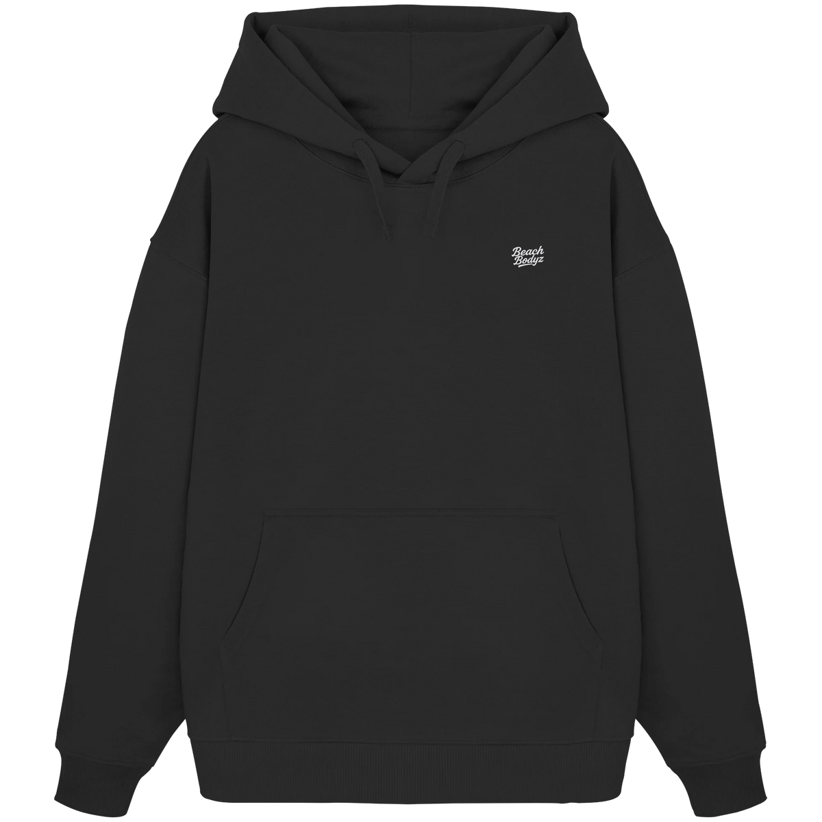 Signature Oversize Hoodie (Stick) | BeachBodyz® - Black Front