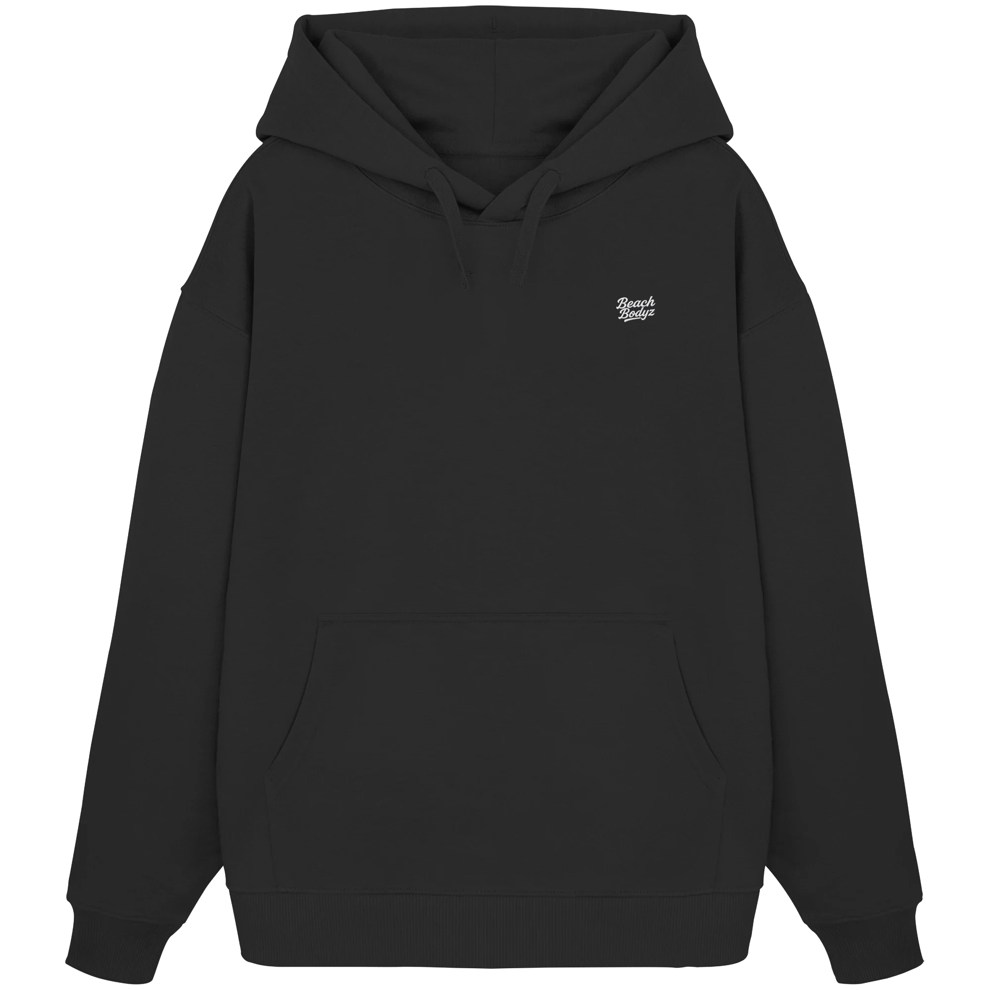 Signature Oversize Hoodie (Stick) | BeachBodyz® - Black Front