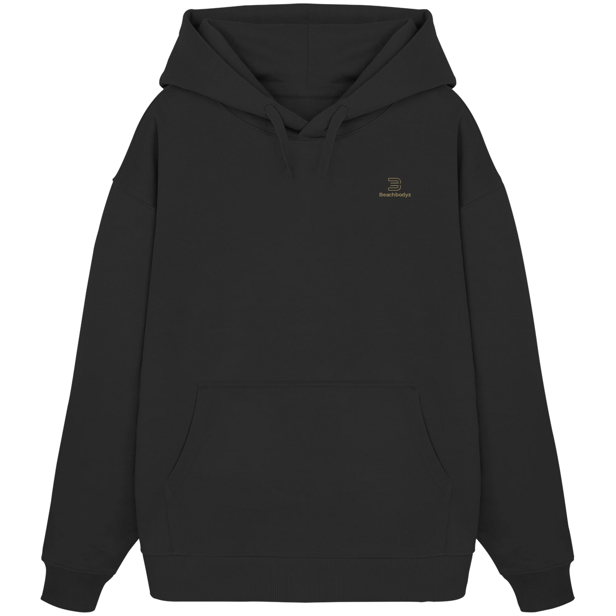 Silence - Oversize Hoodie (Stick) | BeachBodyz® - Black Front