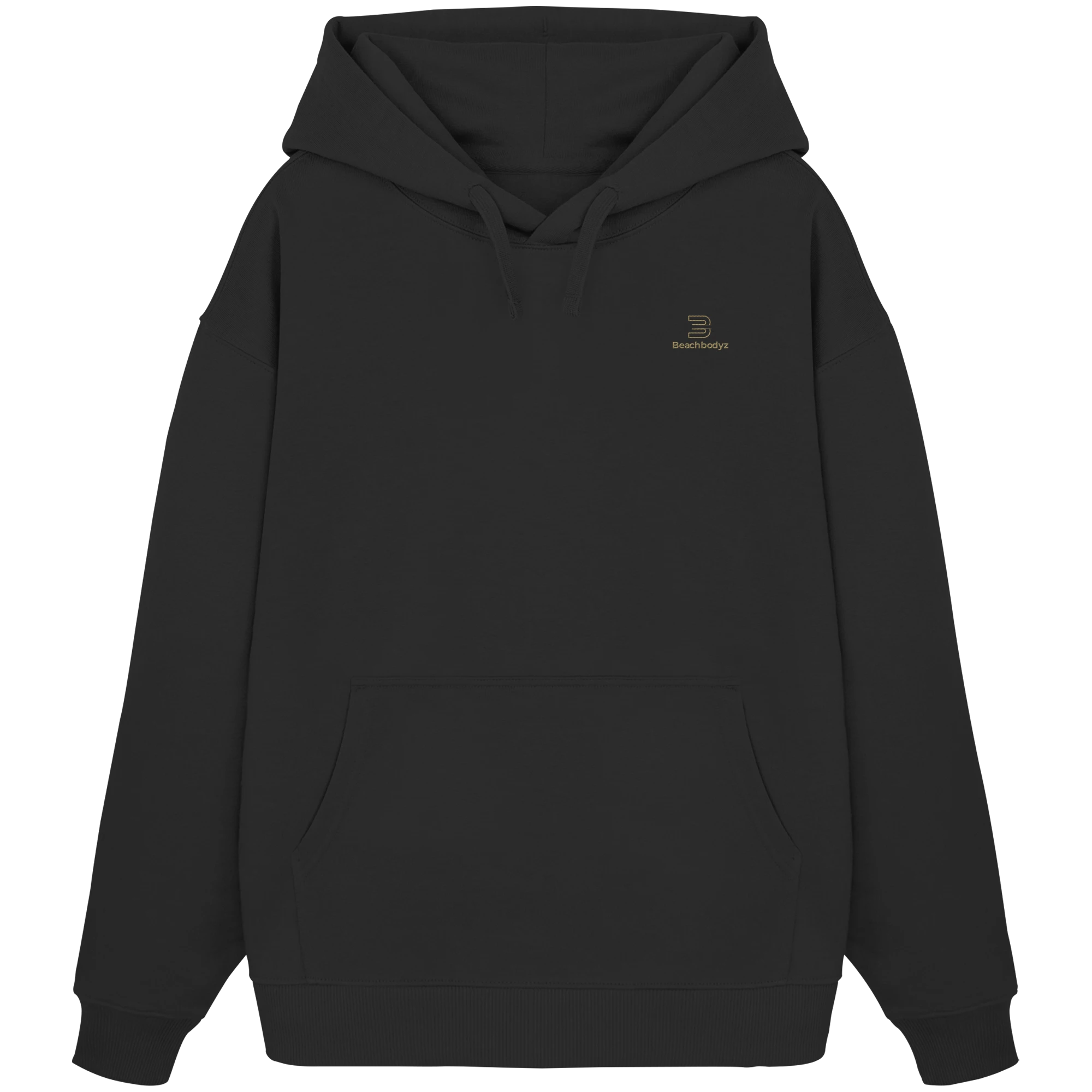 Silence - Oversize Hoodie (Stick) | BeachBodyz® - Black Front