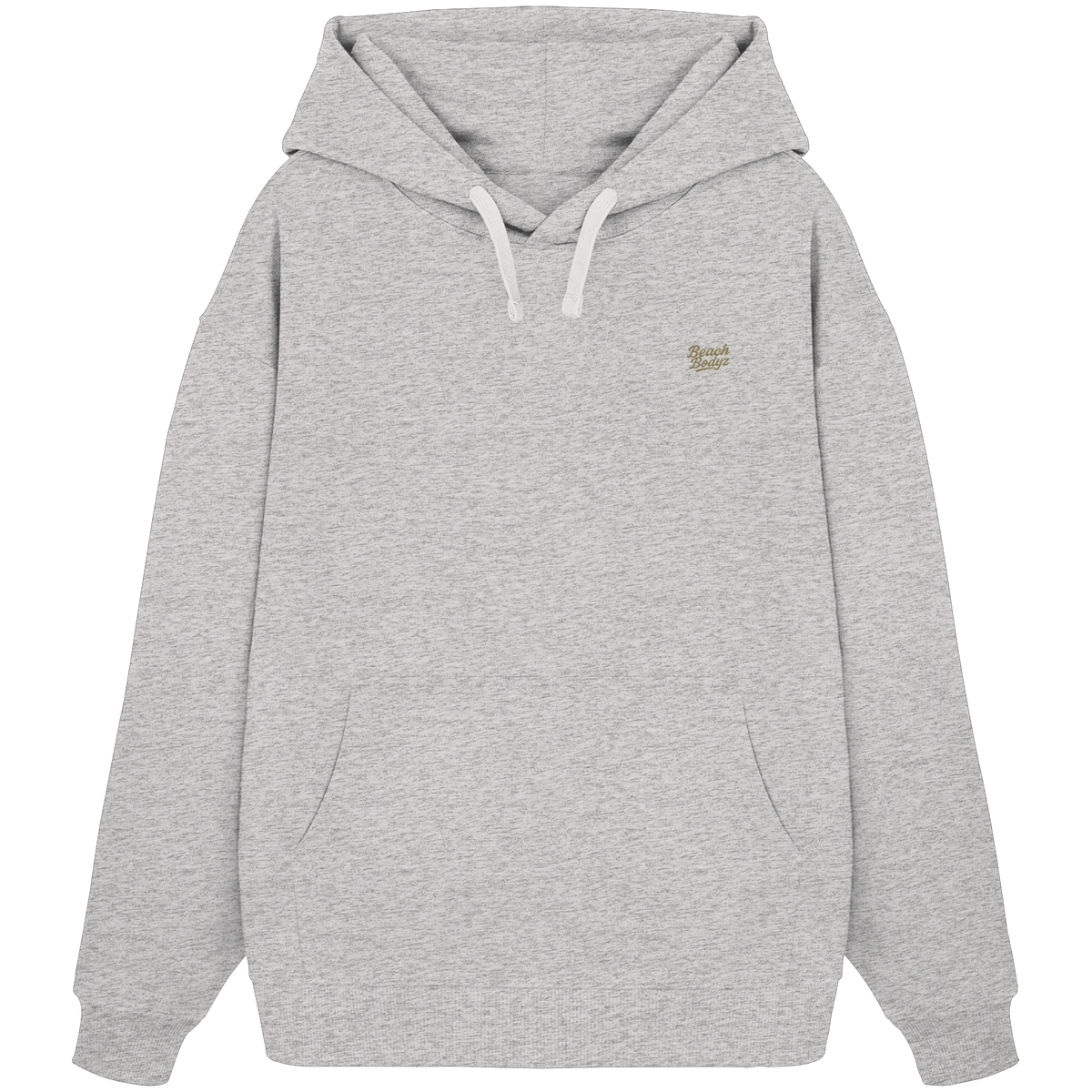 Authentic - Oversize Hoodie (Stick) | BeachBodyz® - Cool Heather Grey Front