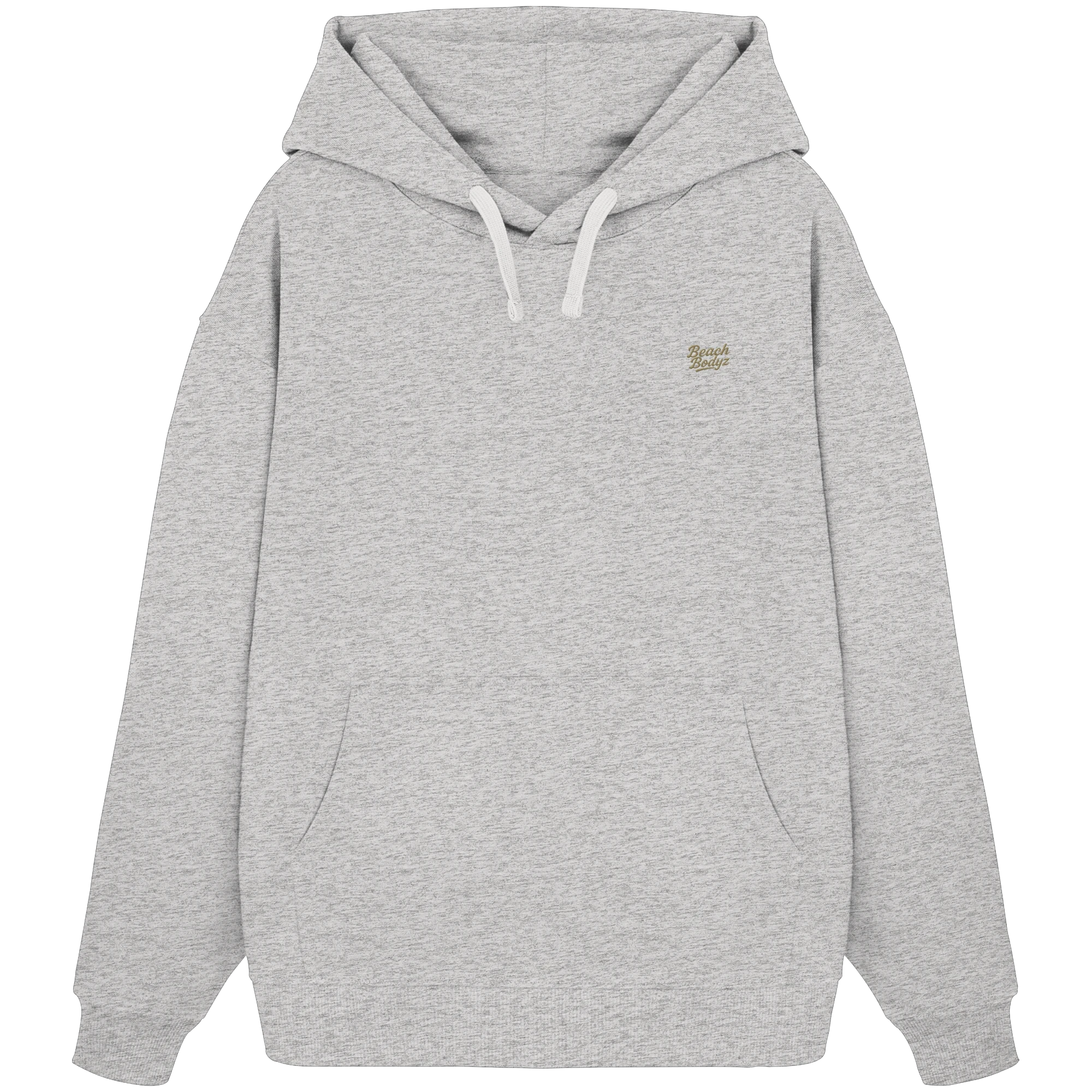 Authentic - Oversize Hoodie (Stick) | BeachBodyz® - Cool Heather Grey Front