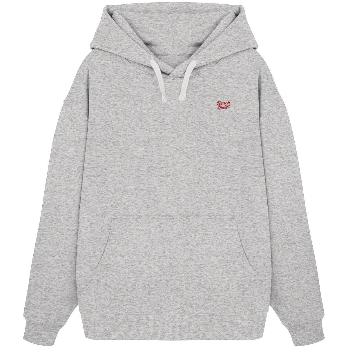Power - Oversize Hoodie (Stick) - Gemütlich & Stylisch | BeachBodyz® - Cool Heather Grey Front