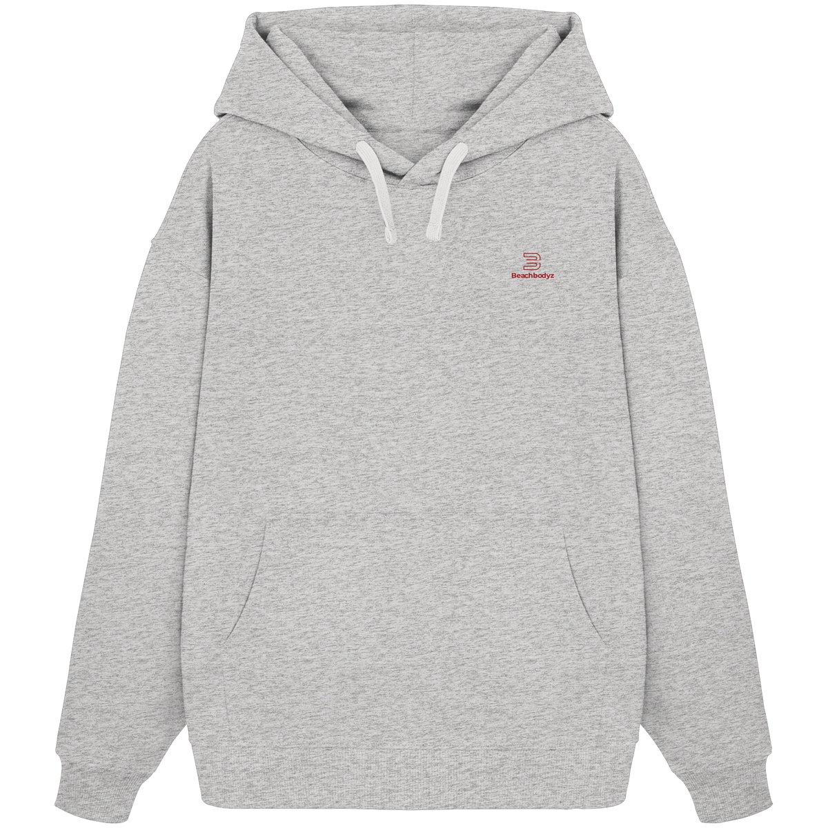 Essential - Oversize Hoodie (Stick) | BeachBodyz® - Cool Heather Grey Front