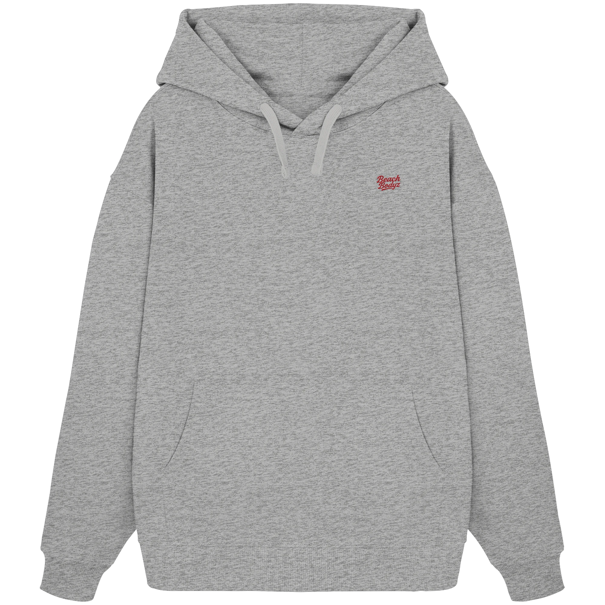 Power - Oversize Hoodie (Stick) - Gemütlich & Stylisch | BeachBodyz® - Heather Grey Front
