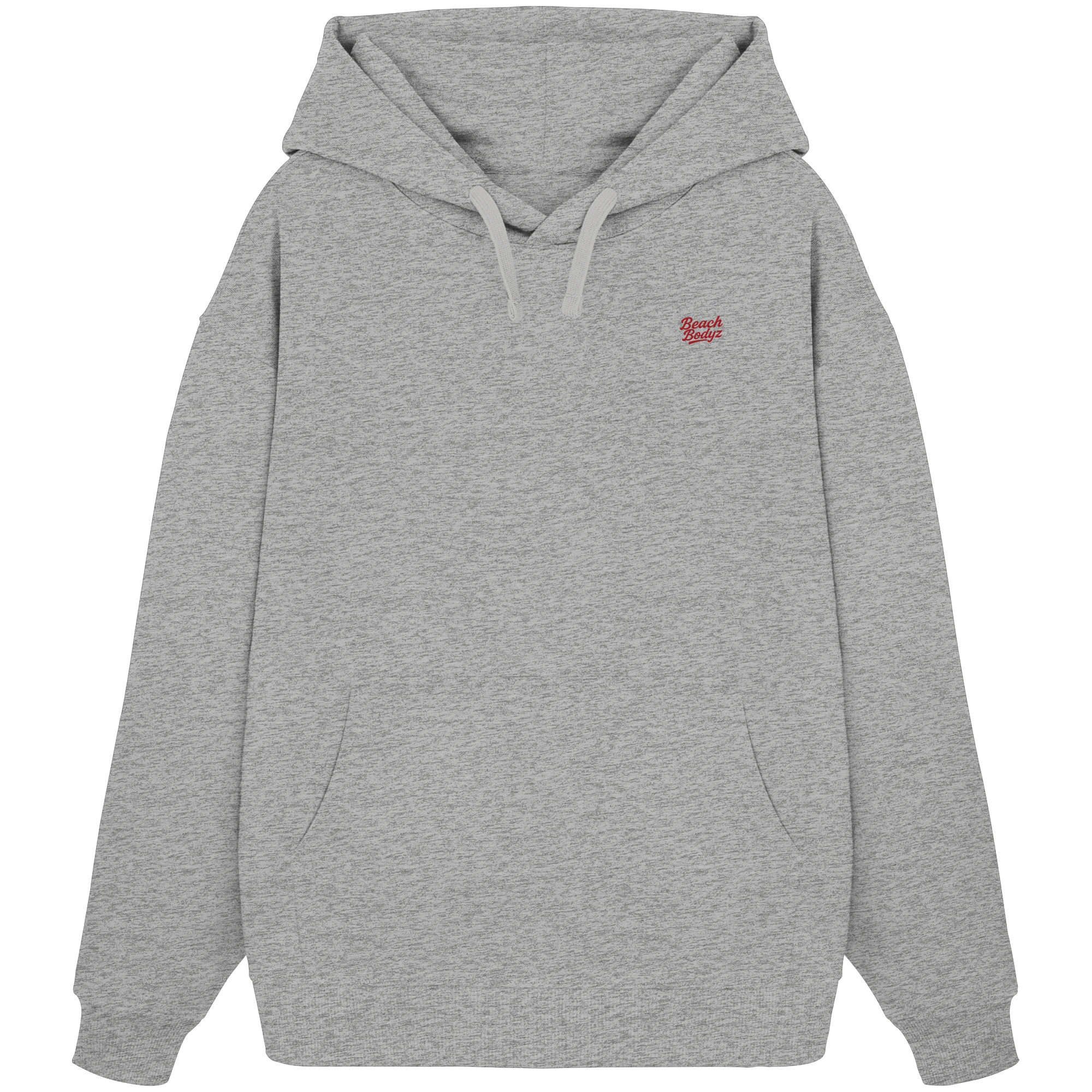 Power - Oversize Hoodie (Stick) - Gemütlich & Stylisch | BeachBodyz® - Heather Grey Front