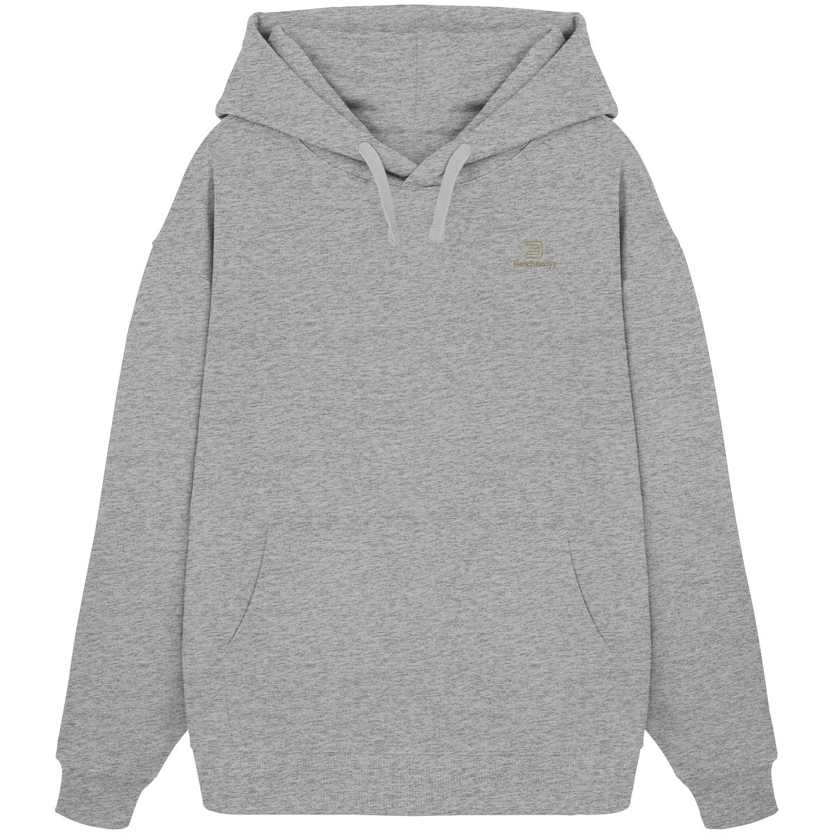 Silence - Oversize Hoodie (Stick) | BeachBodyz® - Heather Grey Front