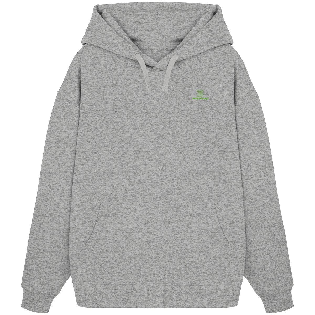Core - Oversize Hoodie (Stick) | BeachBodyz® - Heather Grey Front