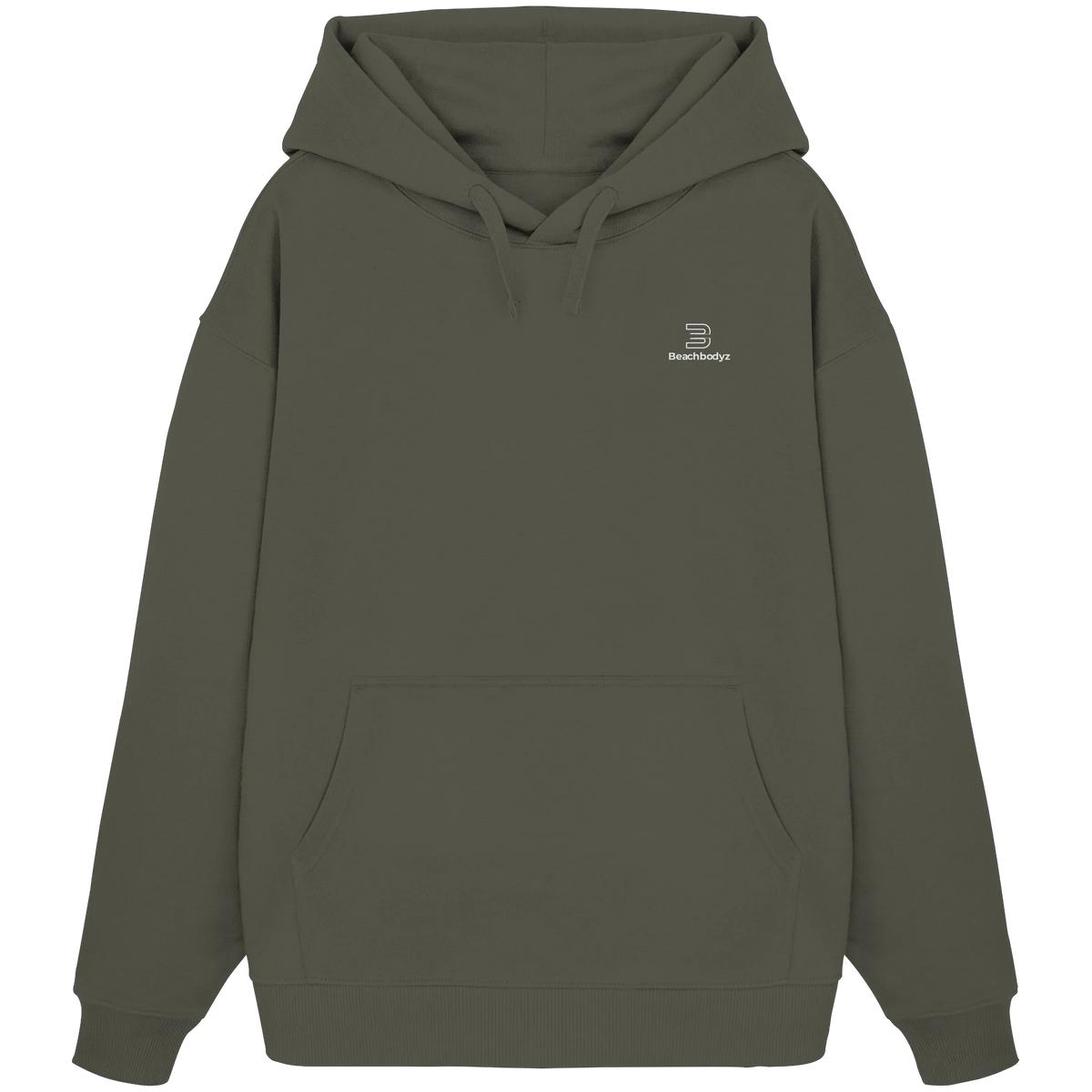 Identity-Oversize Hoodie (Stick) - Gemütlich & Stylisch | BeachBodyz® - Khaki Front