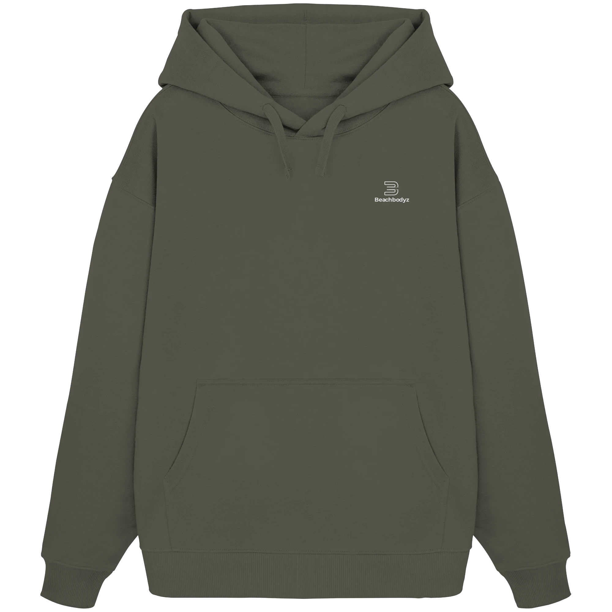 Identity-Oversize Hoodie (Stick) - Gemütlich & Stylisch | BeachBodyz® - Khaki Front
