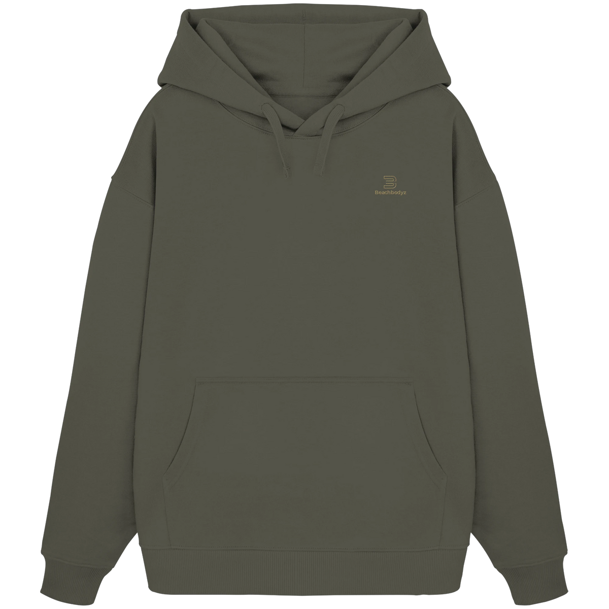 Silence - Oversize Hoodie (Stick) | BeachBodyz® - Khaki Front