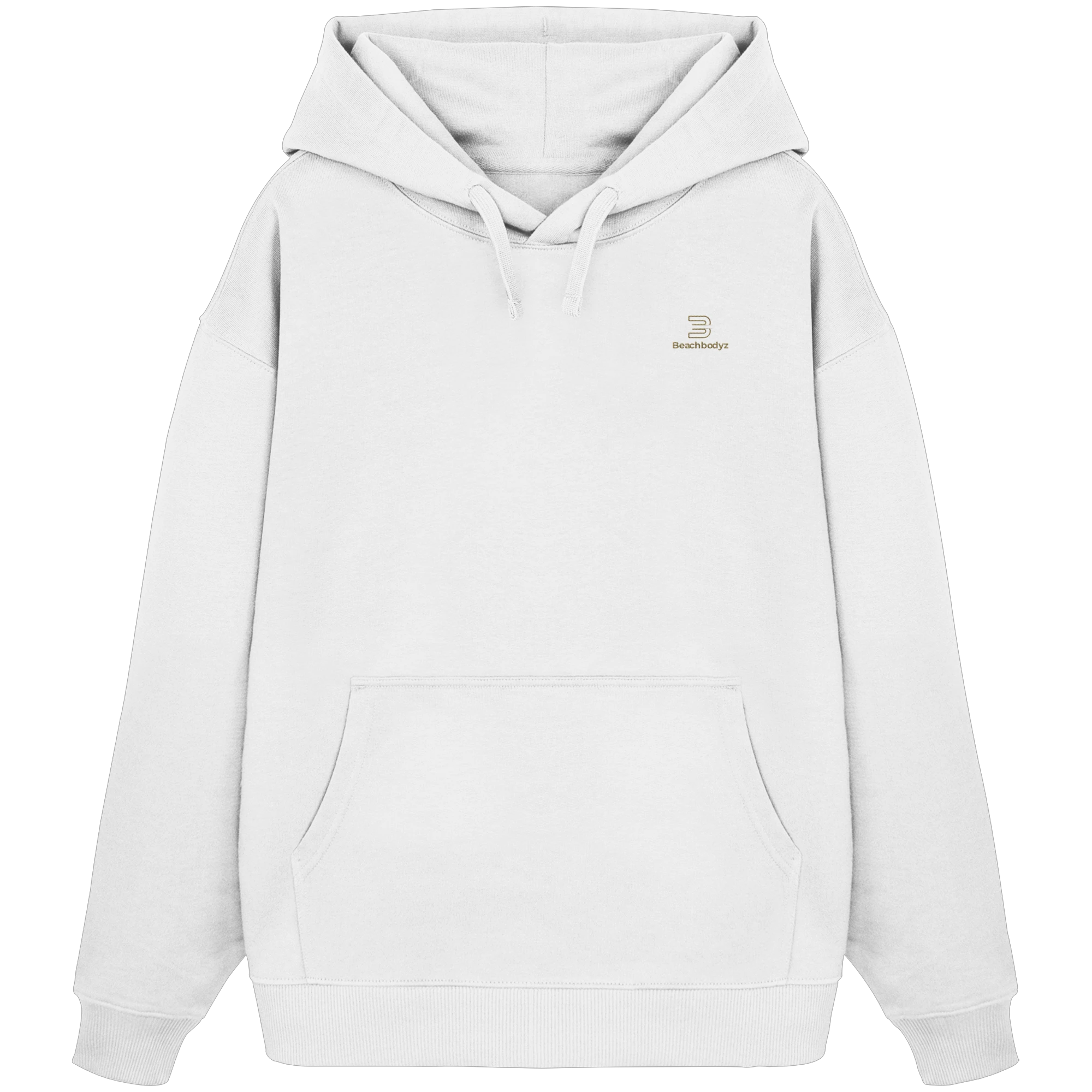 Silence - Oversize Hoodie (Stick) | BeachBodyz® - White Front