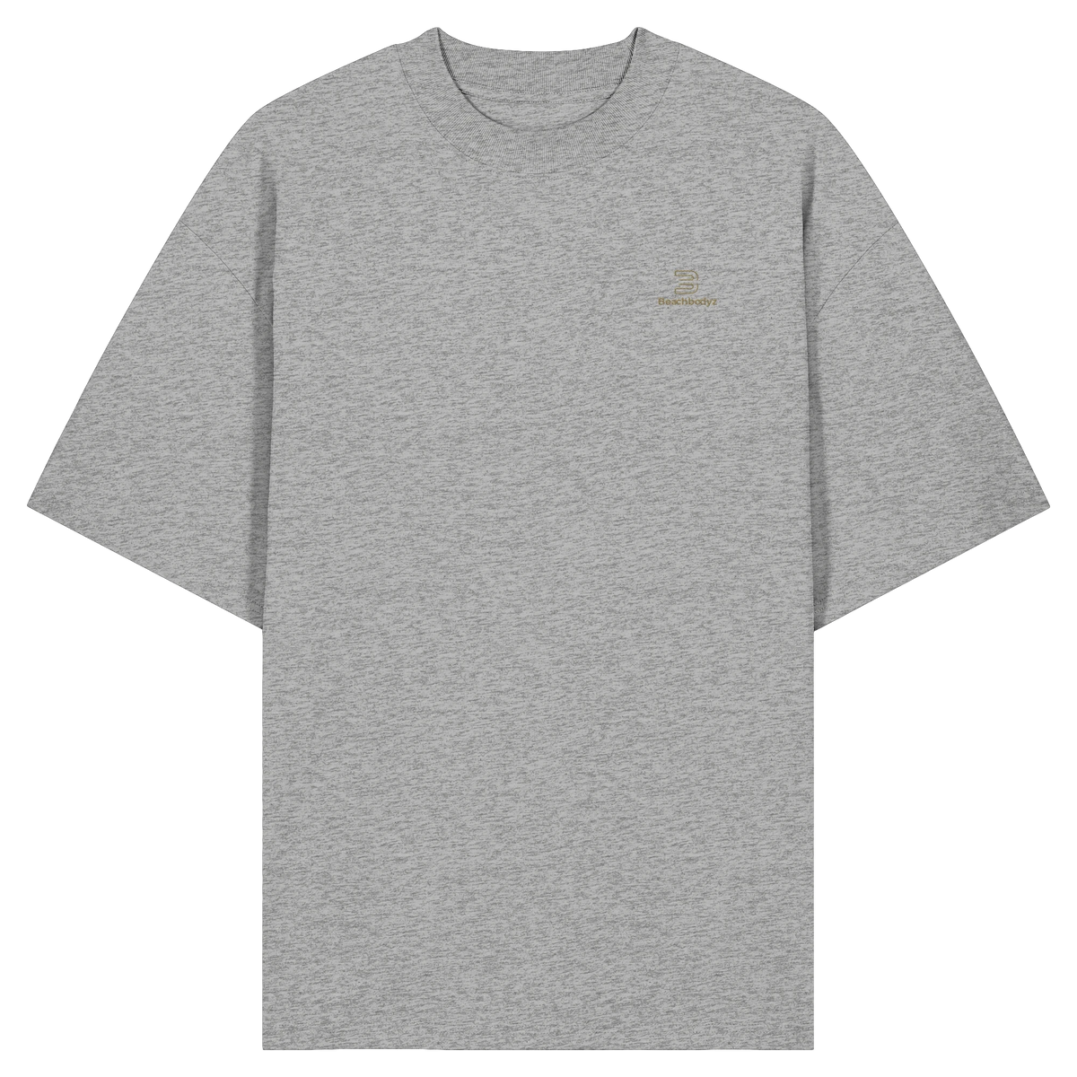 Silence - Oversize Shirt (Stick) | BeachBodyz® - Heather Grey Front