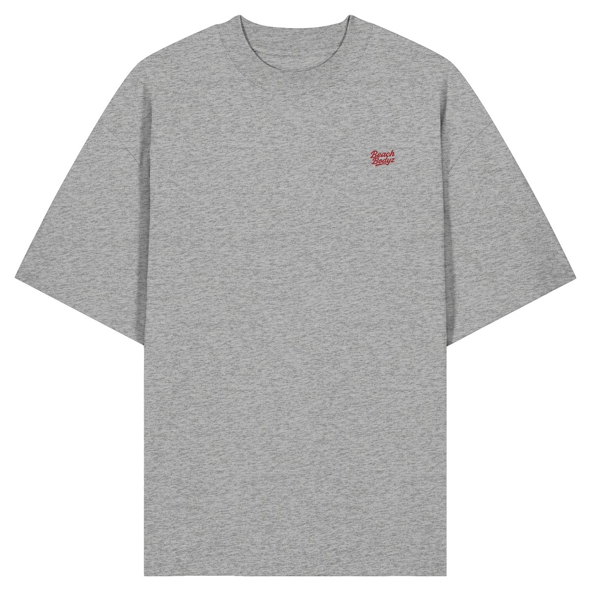Power - Oversize Shirt (Stick) | BeachBodyz® - Heather Grey Front