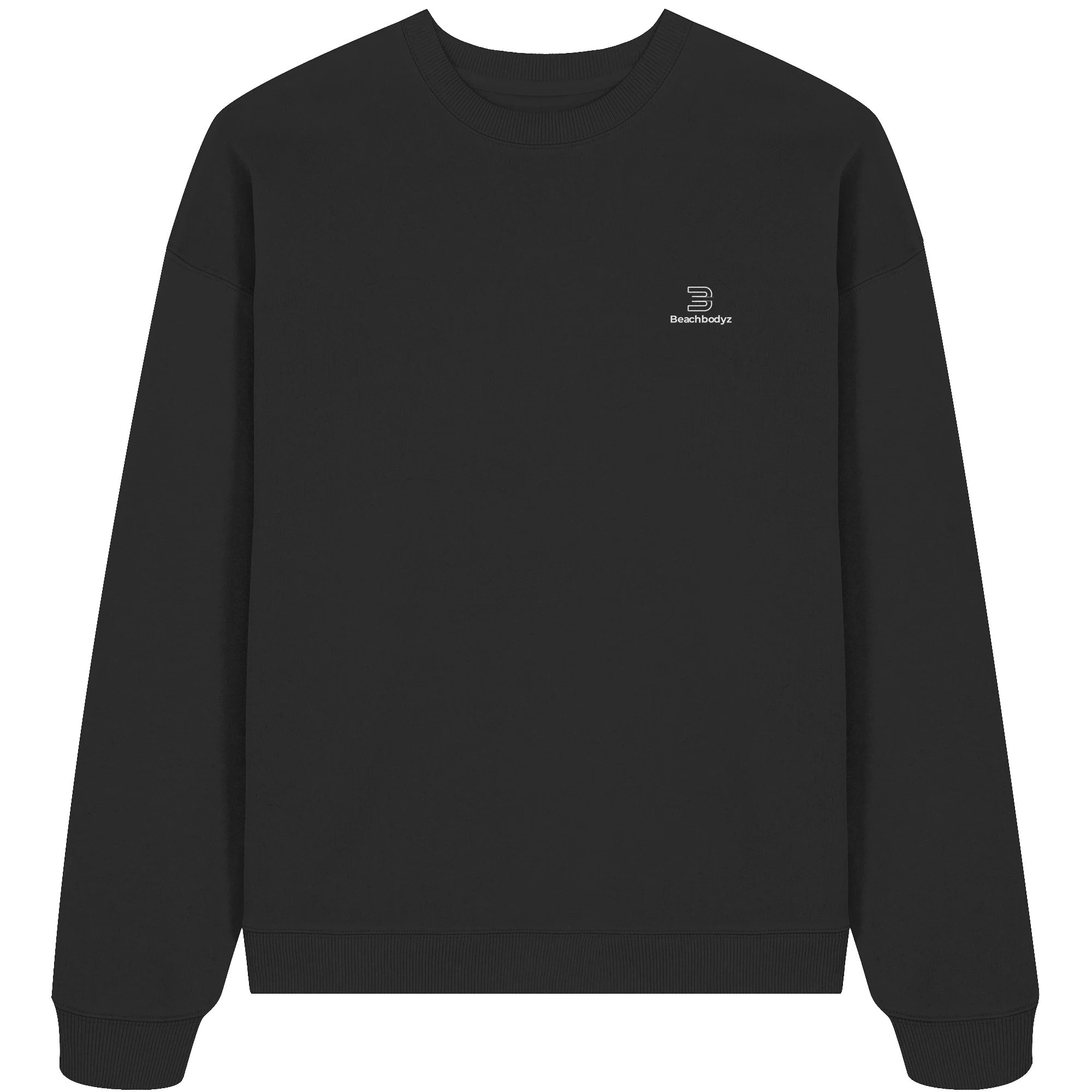 Identity - Oversize Sweatshirt (Stick) | BeachBodyz® - Black Front