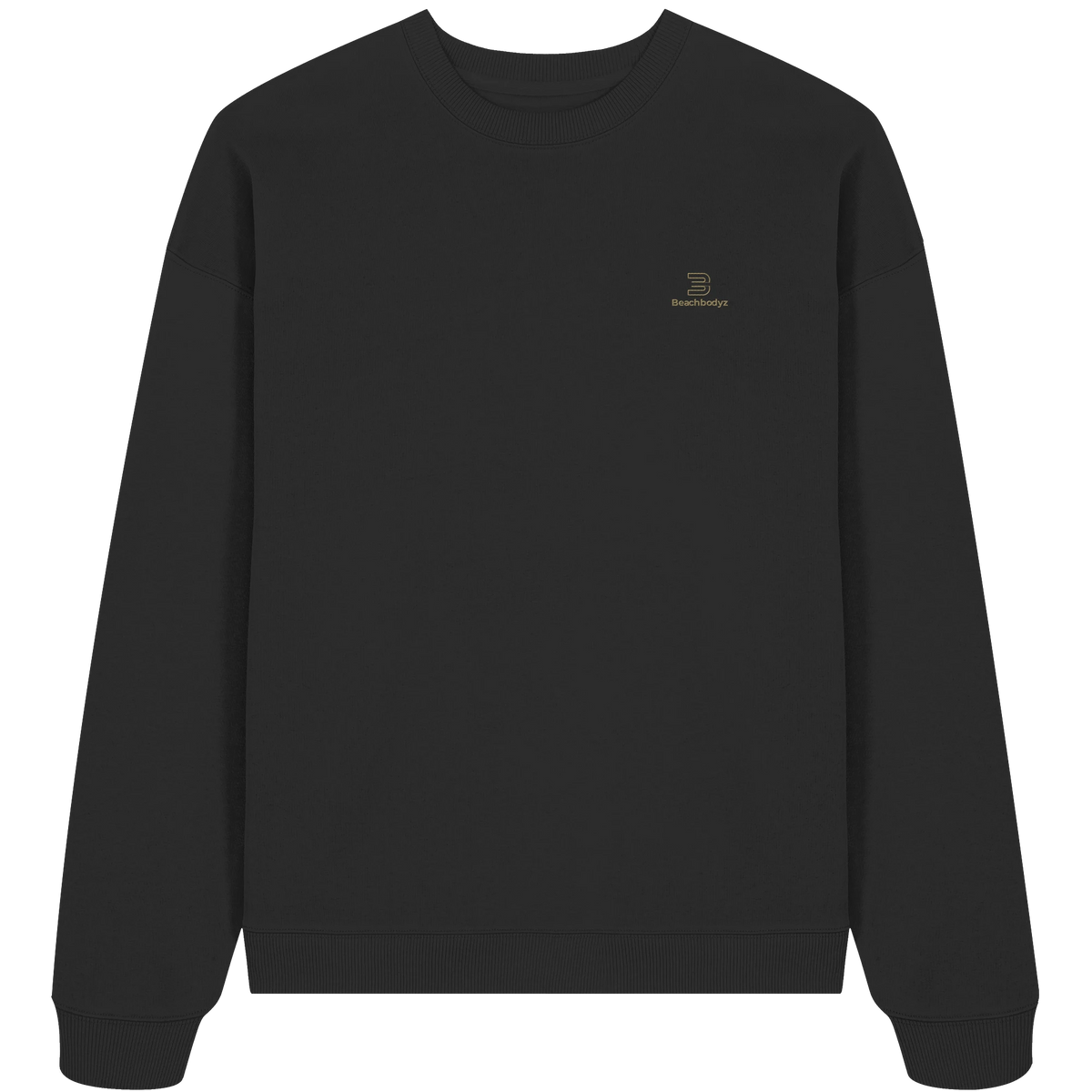 Silence - Oversize Sweatshirt (Stick) | BeachBodyz® - Black Front