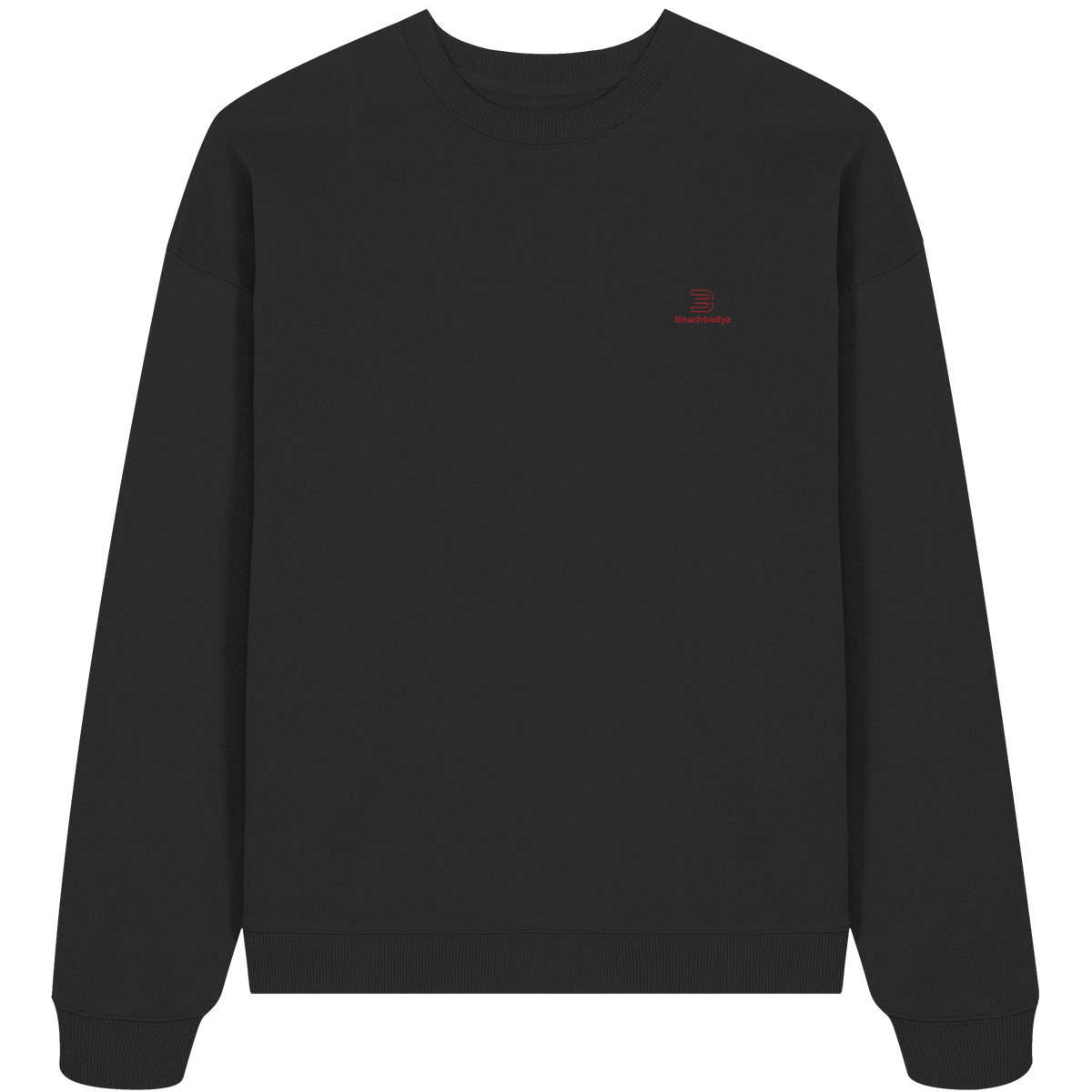 Essential - Oversize Sweatshirt (Stick) | BeachBodyz® - Black Front