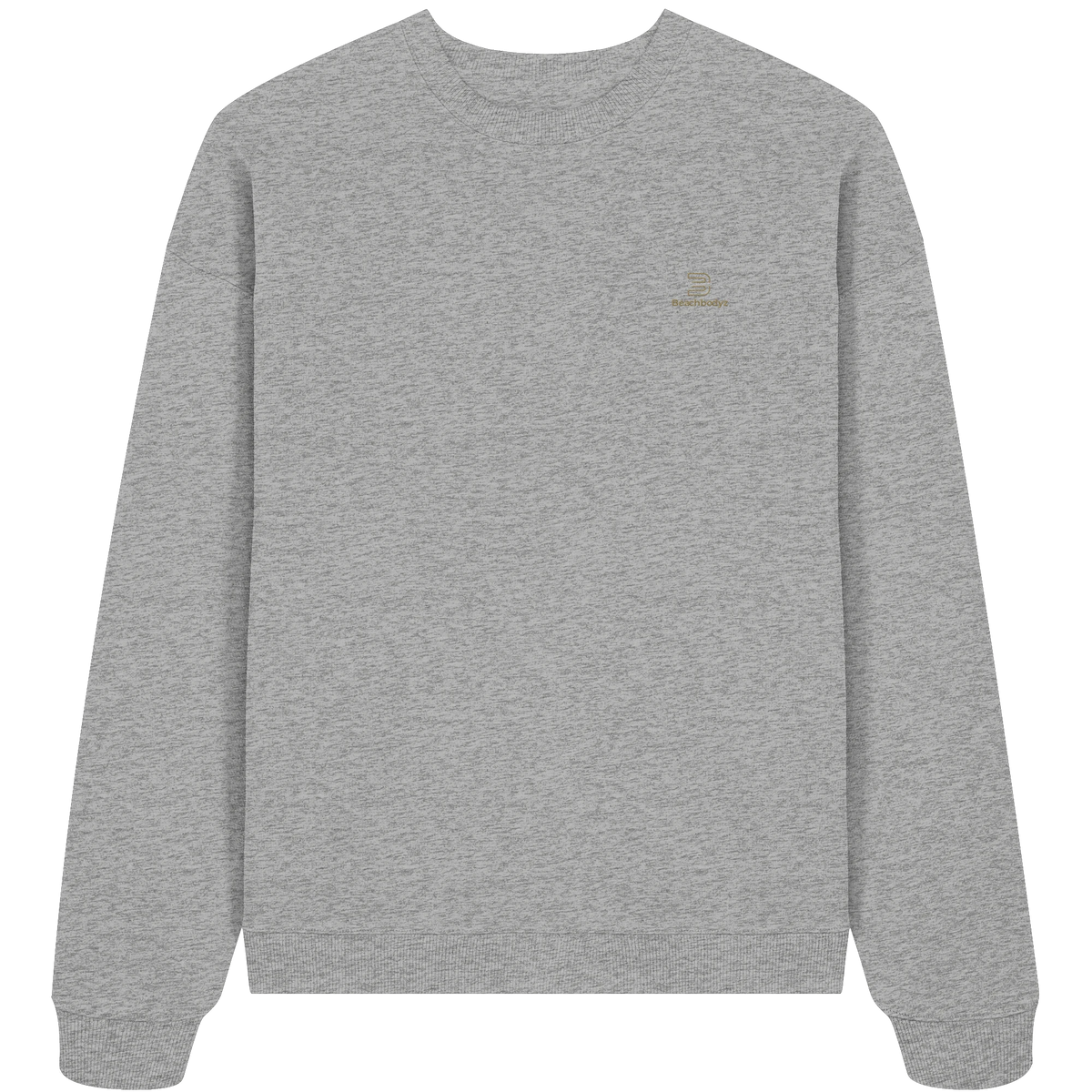Silence - Oversize Sweatshirt (Stick) | BeachBodyz® - Heather Grey Front