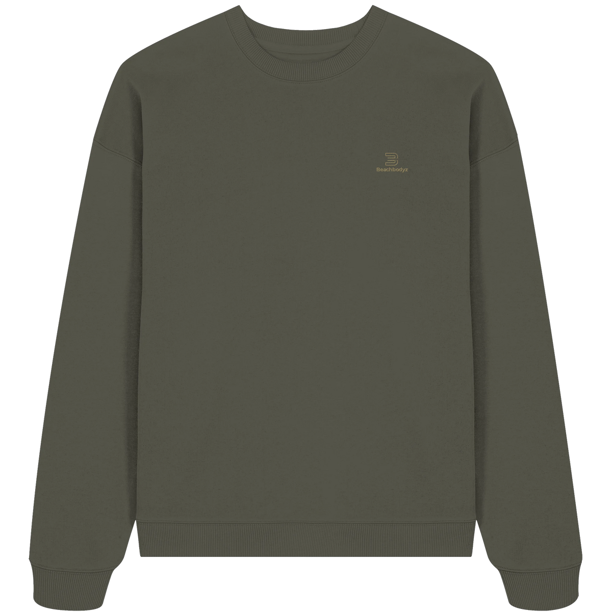 Silence - Oversize Sweatshirt (Stick) | BeachBodyz® - Khaki Front