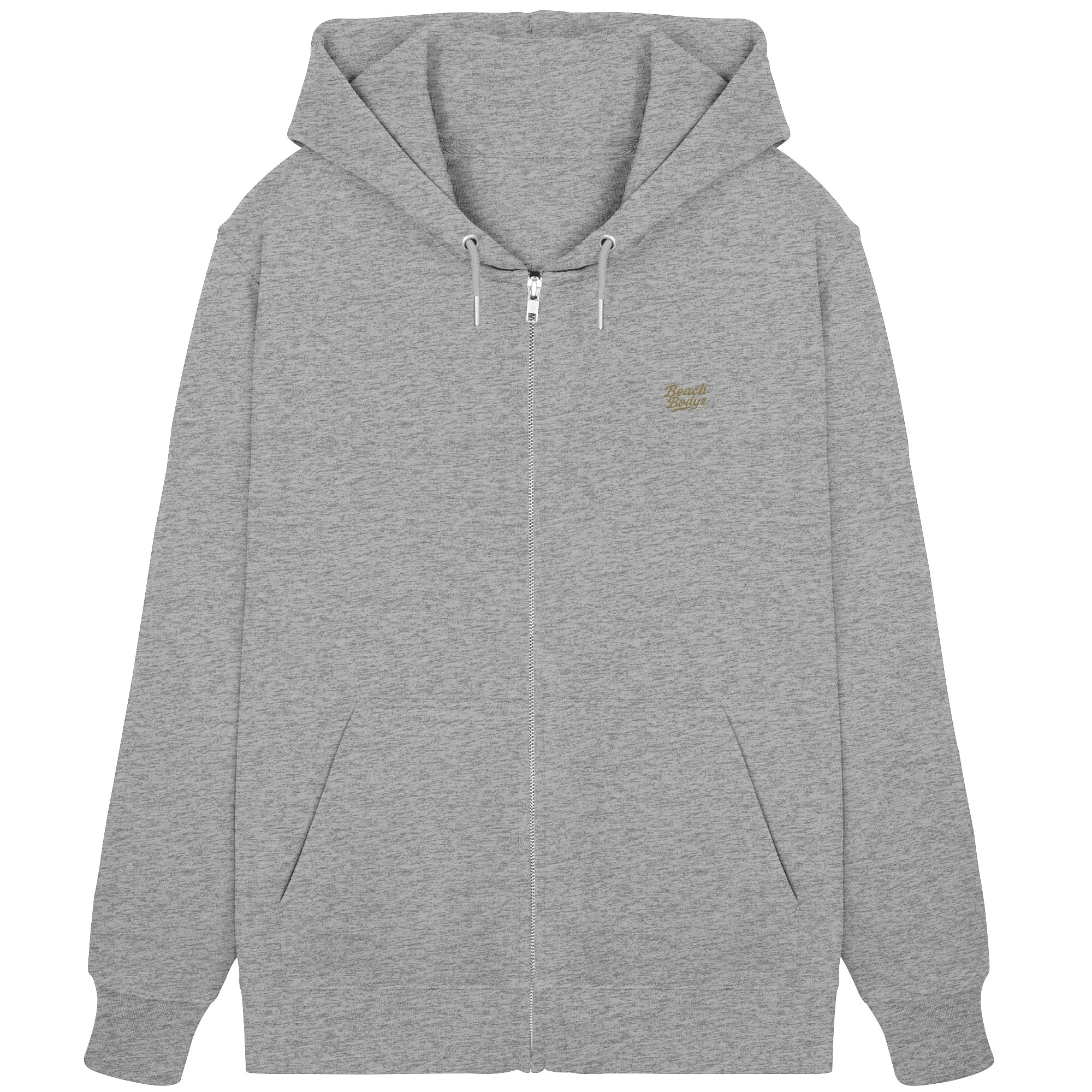 Authentic - Zipper (Stick) - Praktisch & Vielseitig | BeachBodyz® - Heather Grey Front