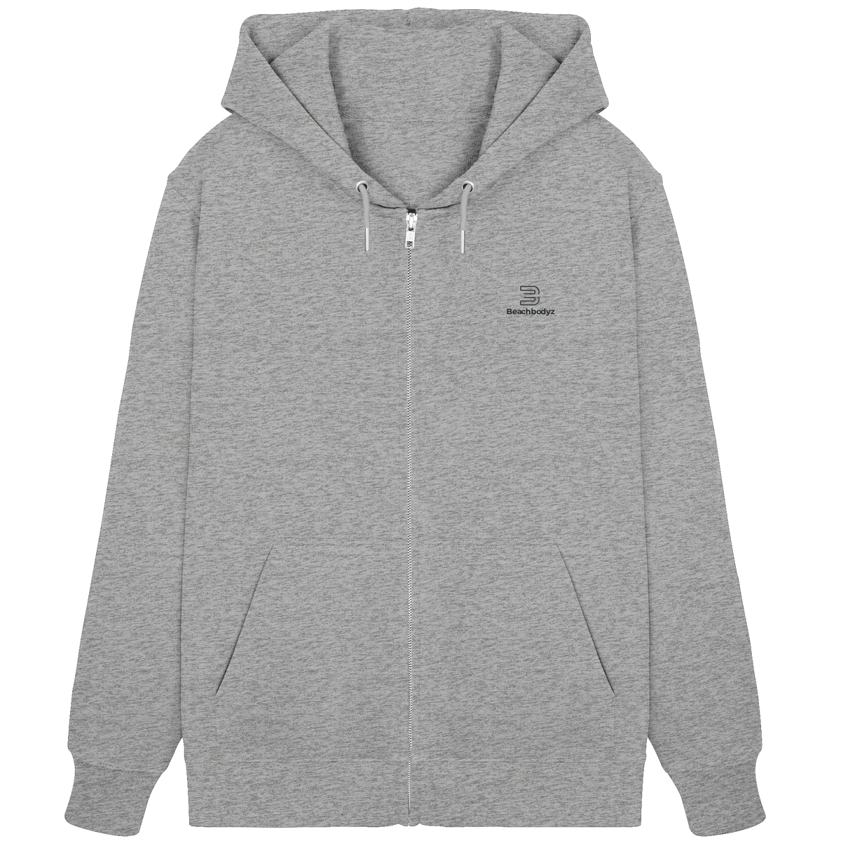 Standard-Zipper (Stick) - Praktisch & Vielseitig | BeachBodyz® - Heather Grey Front