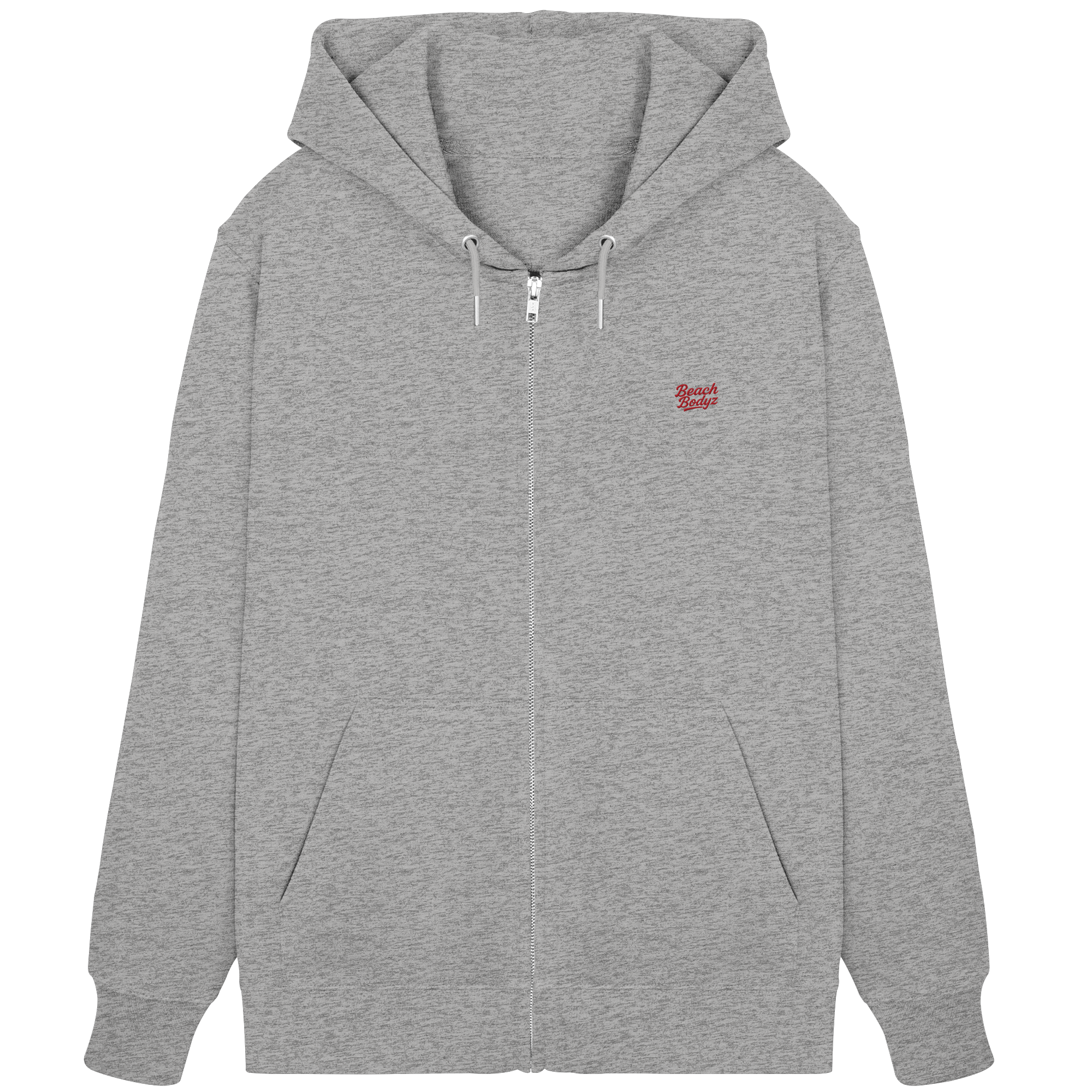 Power - Zipper (Stick) - Praktisch & Vielseitig | BeachBodyz® - Heather Grey Front